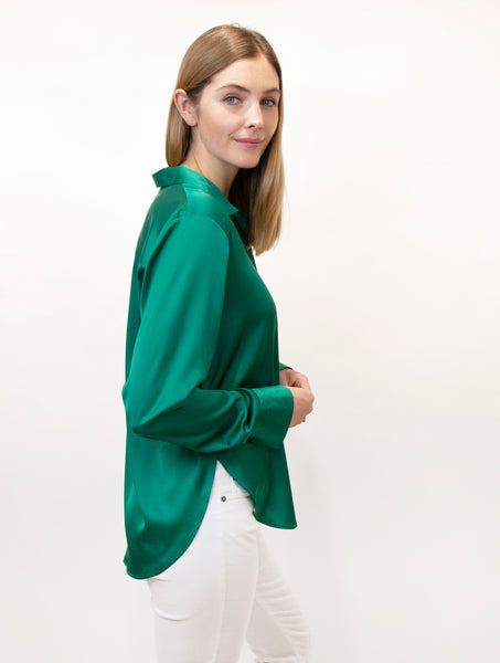 Green Trending Satin Shirt