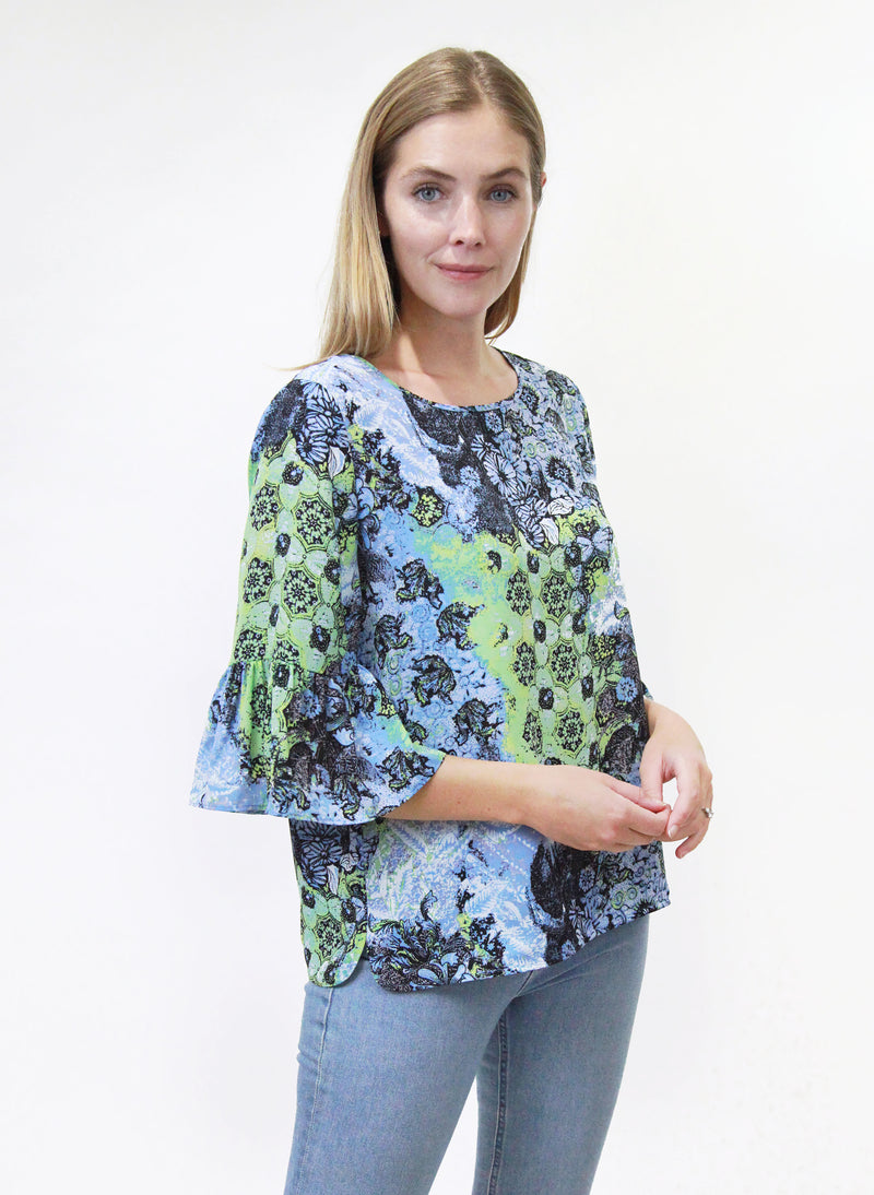 Ruffled Sleeve Top